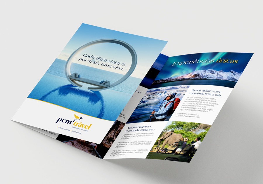 Folheto triptico - PCM Travel