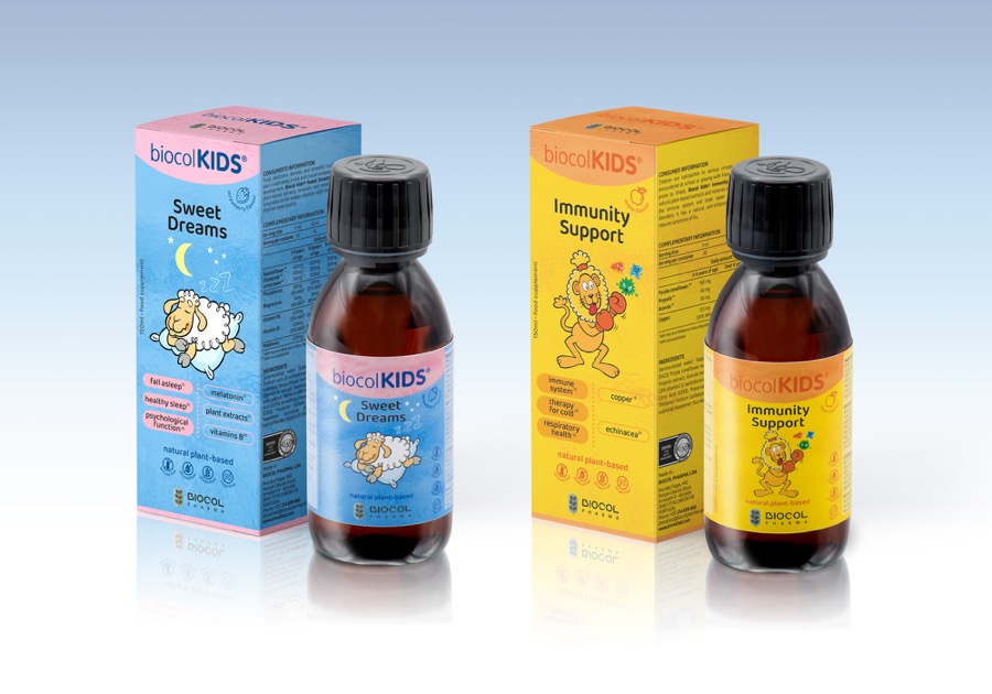 Caixas e Rótulos Biocol Kids - Biocolpharma