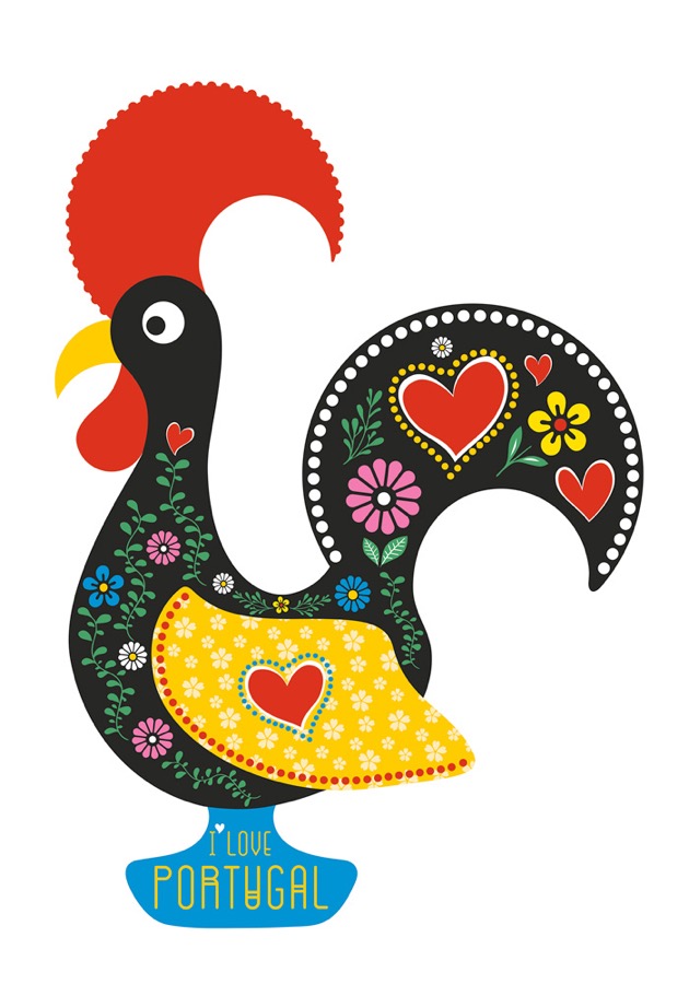 Ilustração iLove Portugal - Galo Barcelos