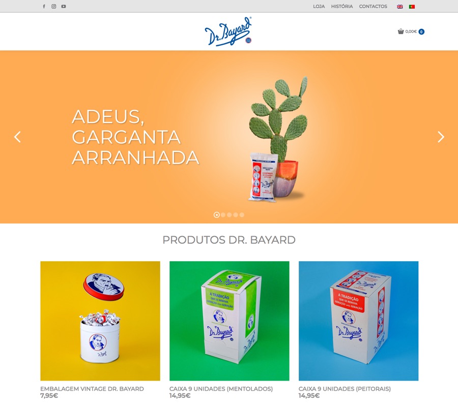 Website - Fábrica de rebuçados Dr. Bayard